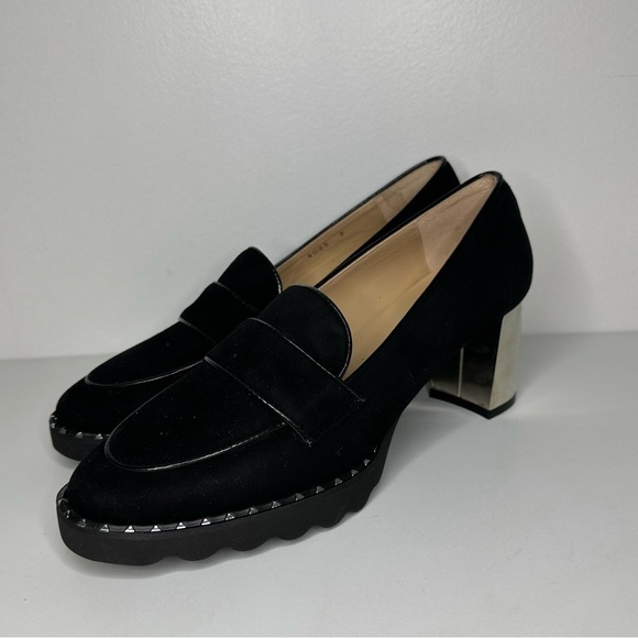 jon josef Shoes - Black Heeled Loafers